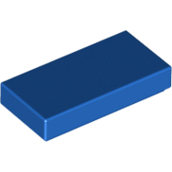 [New] Tile 1 x 2 with Groove, Blue. /Lego. Parts. 3069b